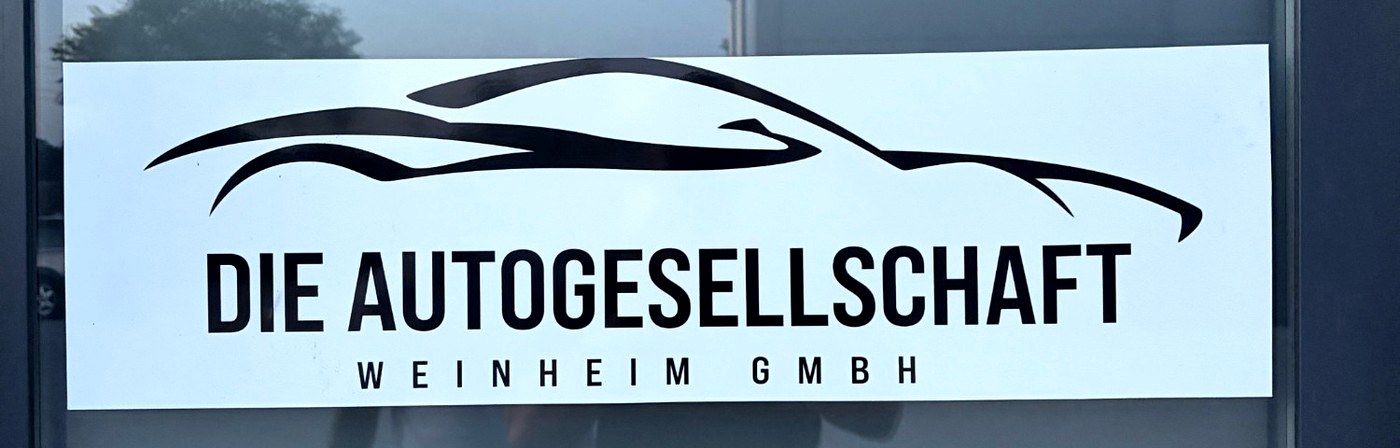 Firmenschild der Autogesellschaft Weinheim
